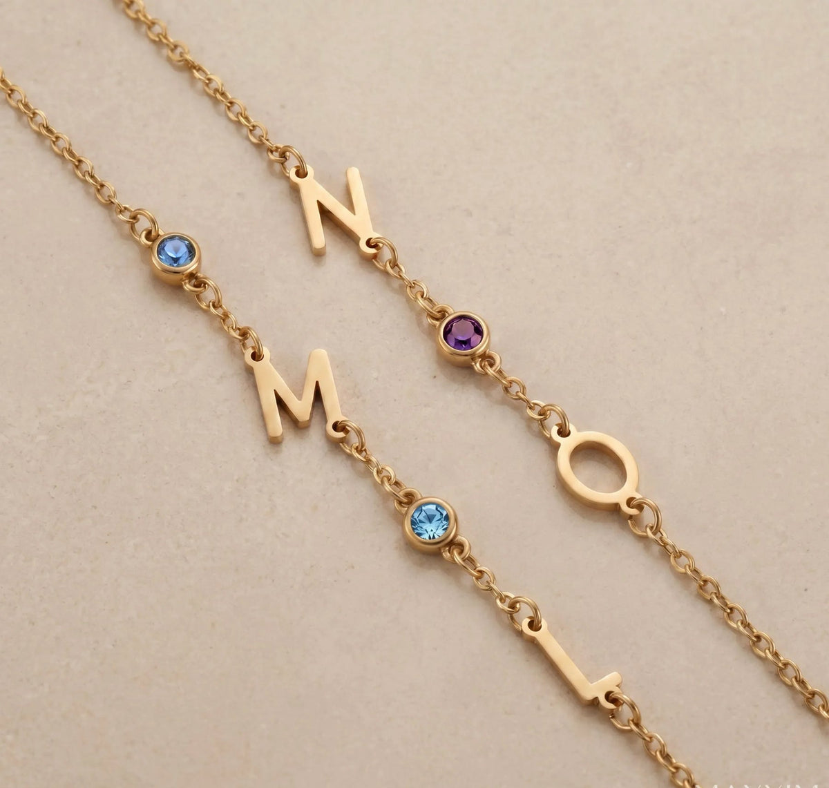 SIDEWAY BIRTHSTONE BRACELET